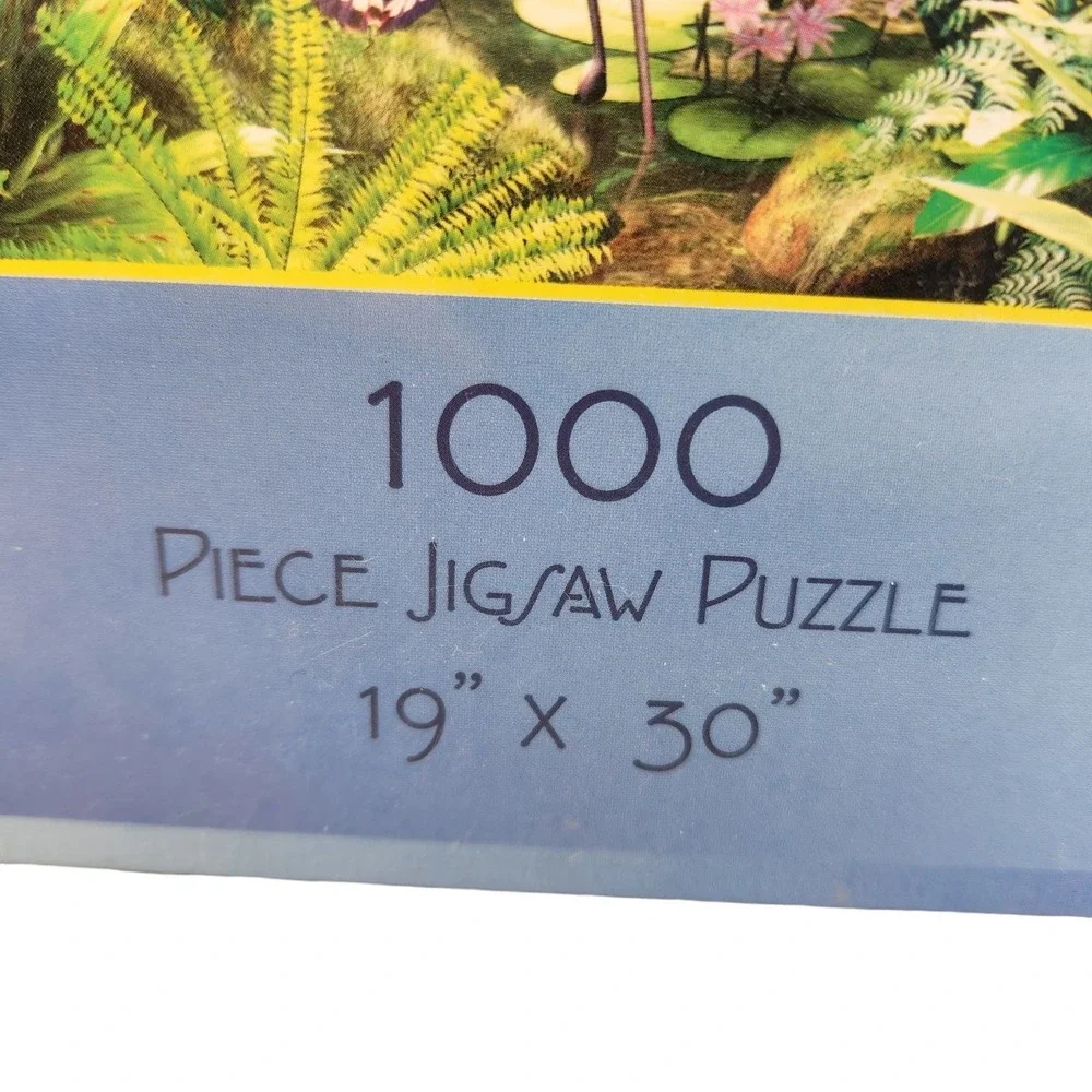 Asian Rain Forest Puzzle 1000 Pieces Jungle Animals Made USA Lg 19 x 30 New READ